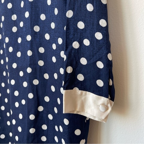 Vintage Adrianne Papell Polka Dot Dress – Navy & Cream - Picture 10 of 16